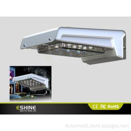 Fence 0.66W Outdoor Solar Motion Lights 120lm 16 Led Dimmab